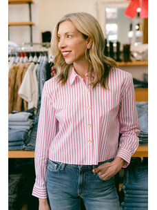 L'AGENCE COSETTE CROP HI LOW SHIRT