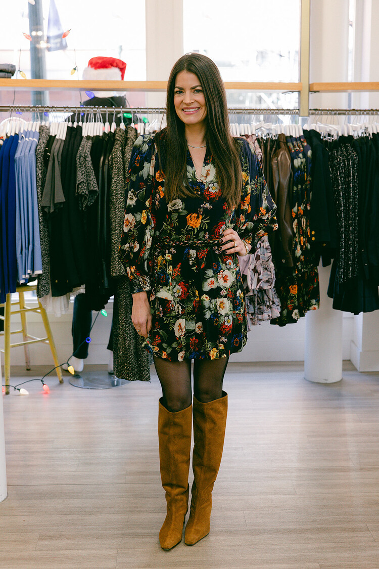 ALICE + OLIVIA ANTONETTE BUTTON FRONT MINI DRESS