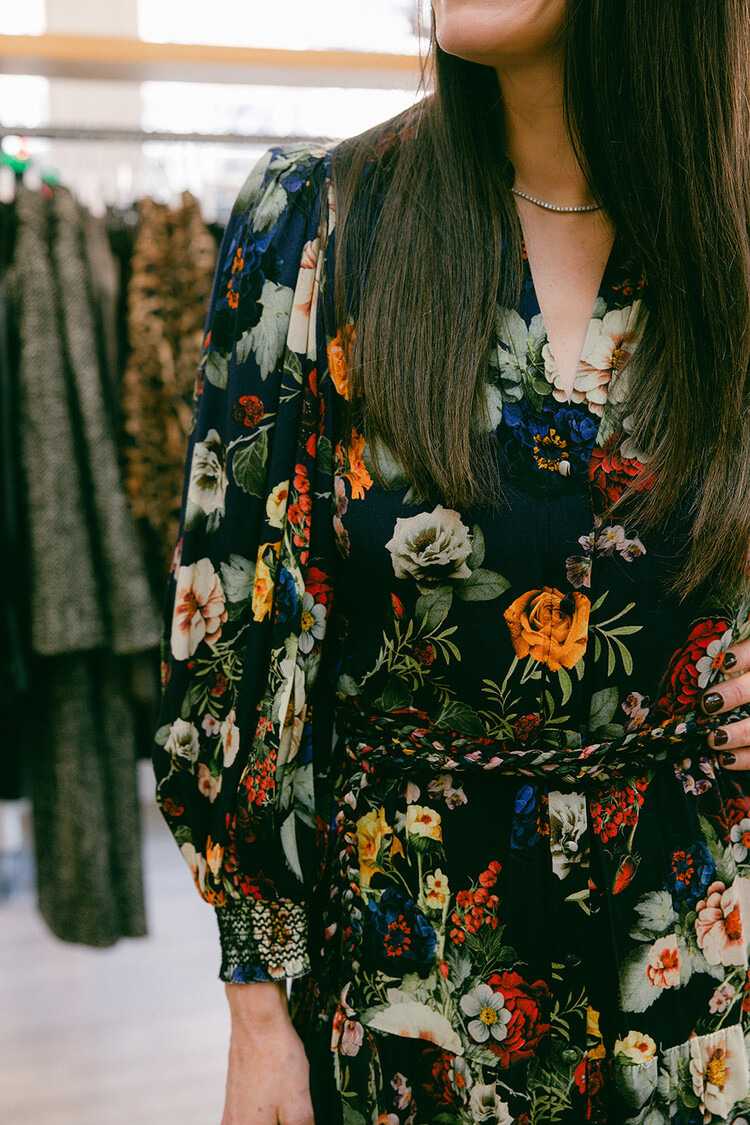 ALICE + OLIVIA ANTONETTE BUTTON FRONT MINI DRESS