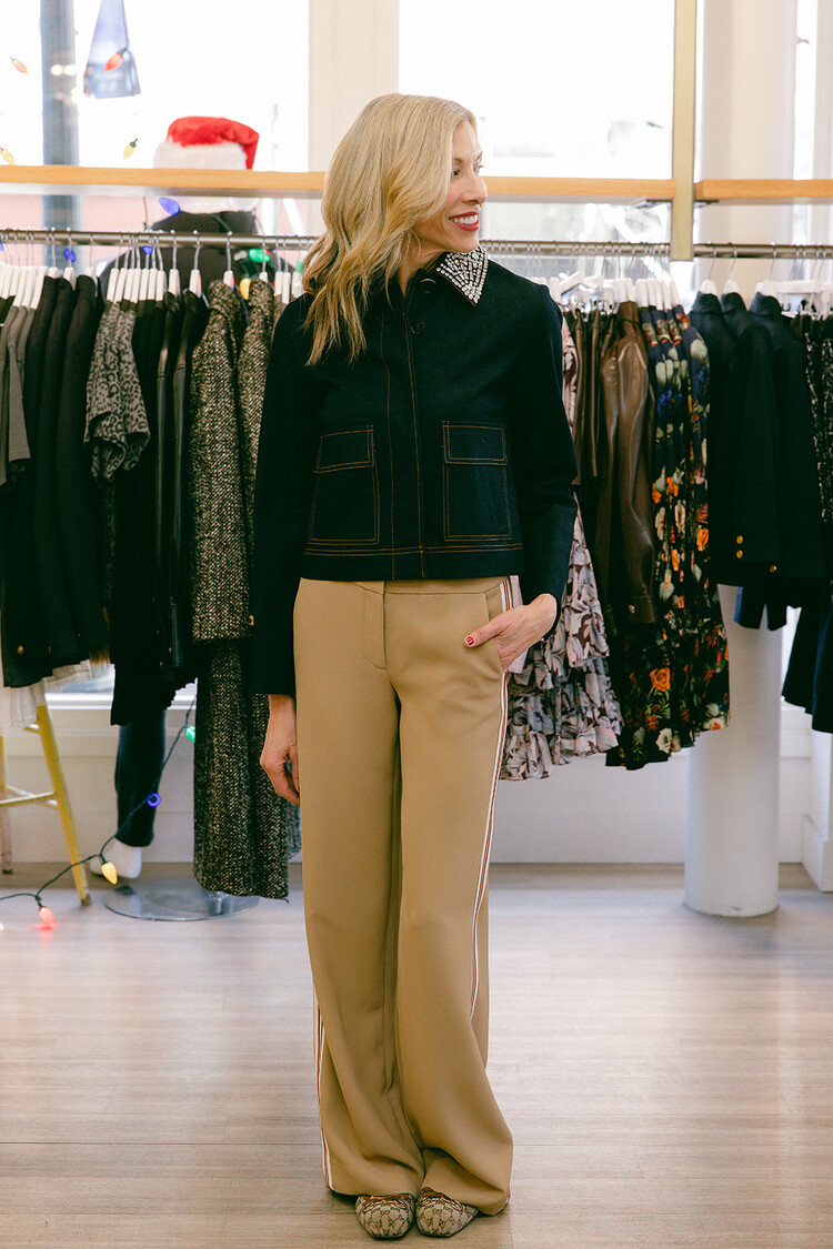 VERONICA BEARD EMBELLISHED BARRINGTON JACKET