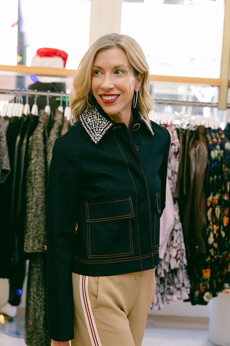 VERONICA BEARD EMBELLISHED BARRINGTON JACKET