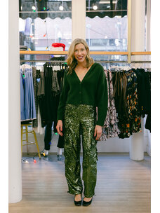 ALICE + OLIVIA OLYMPIA SEQUIN CARGO PANT