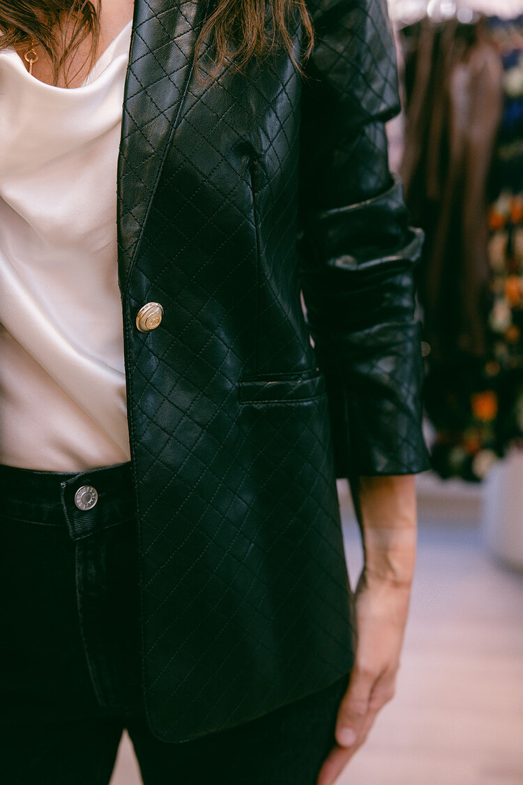 CINQ À SEPT QUILTED KHLOE BLAZER