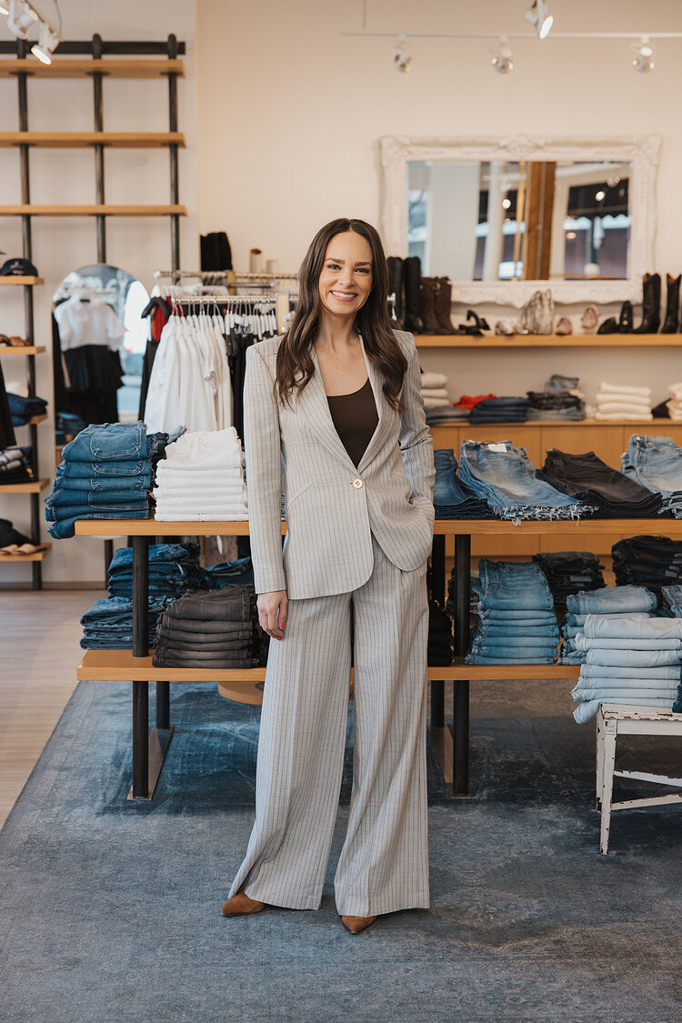 L'AGENCE  ALLANAH PINSTRIPE TROUSER