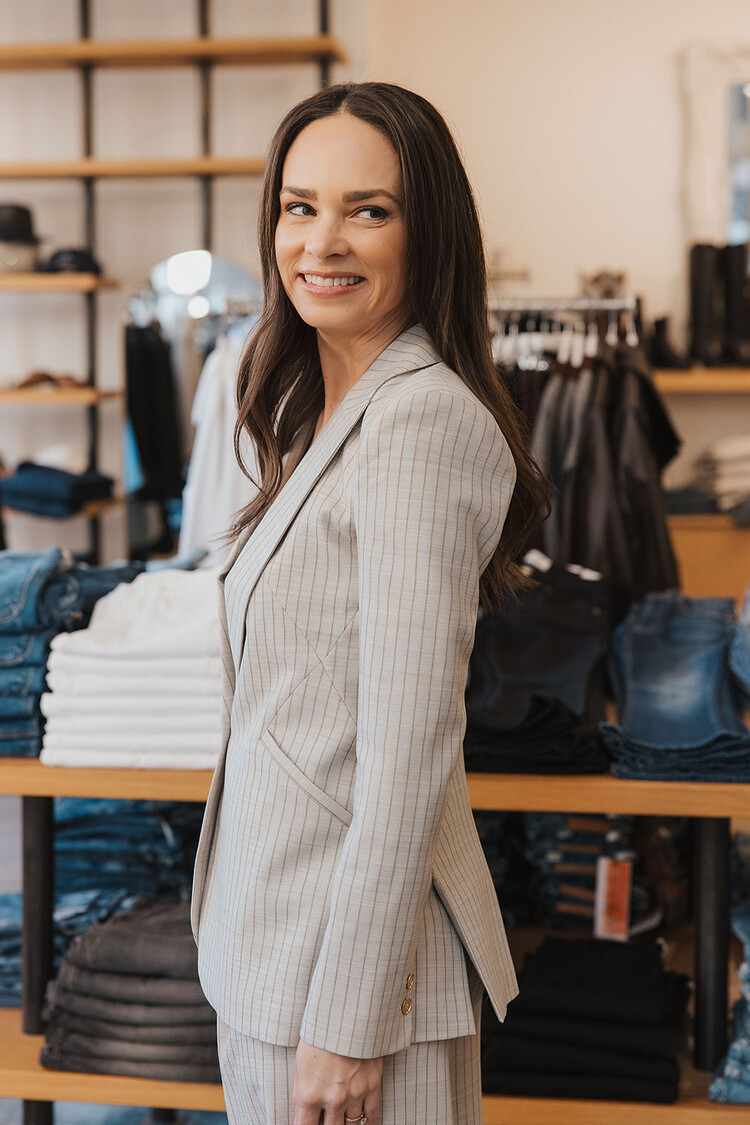 L'AGENCE  ALLANAH PINSTRIPE TROUSER