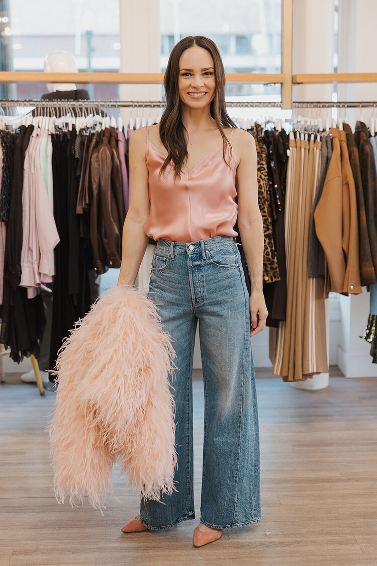 ALICE + OLIVIA KIDMAN FEATHER JACKET