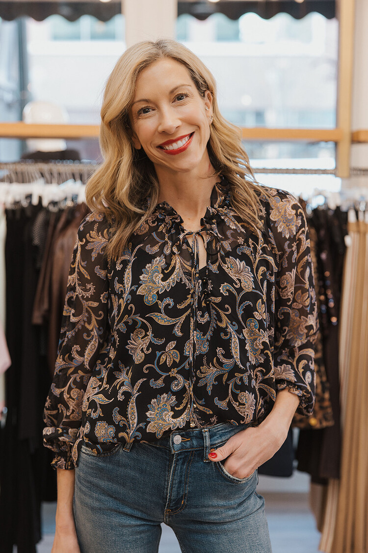 VERONICA BEARD HICKORY BLOUSE