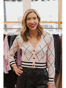 ALICE + OLIVIA GRACE ARGYLE CARDIGAN