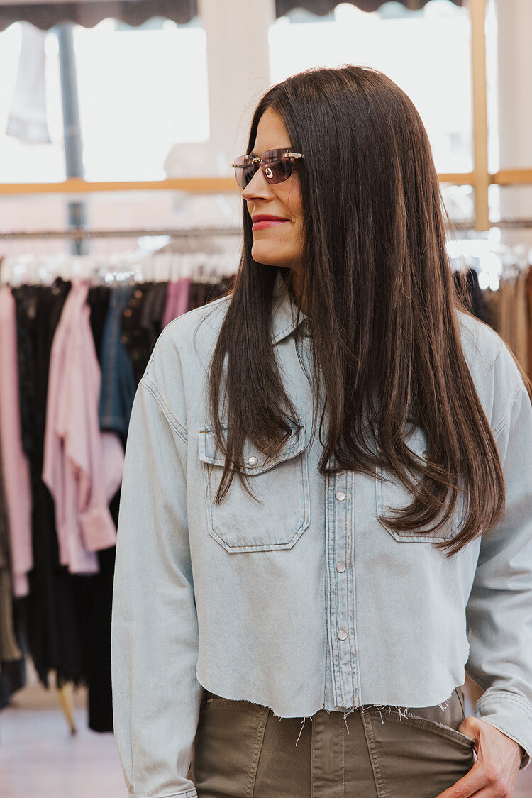 RE/DONE  CAMPER CROP SHIRT