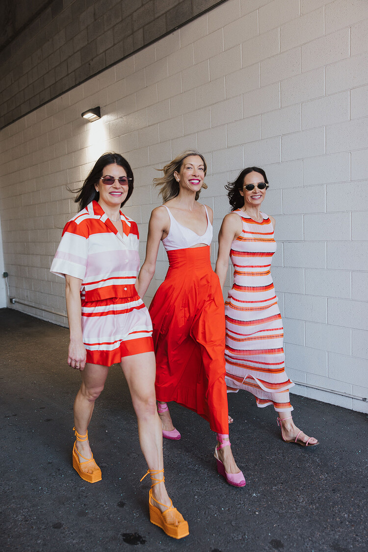 SIMKHAI  DANIELLA PLISSE MIDI DRESS