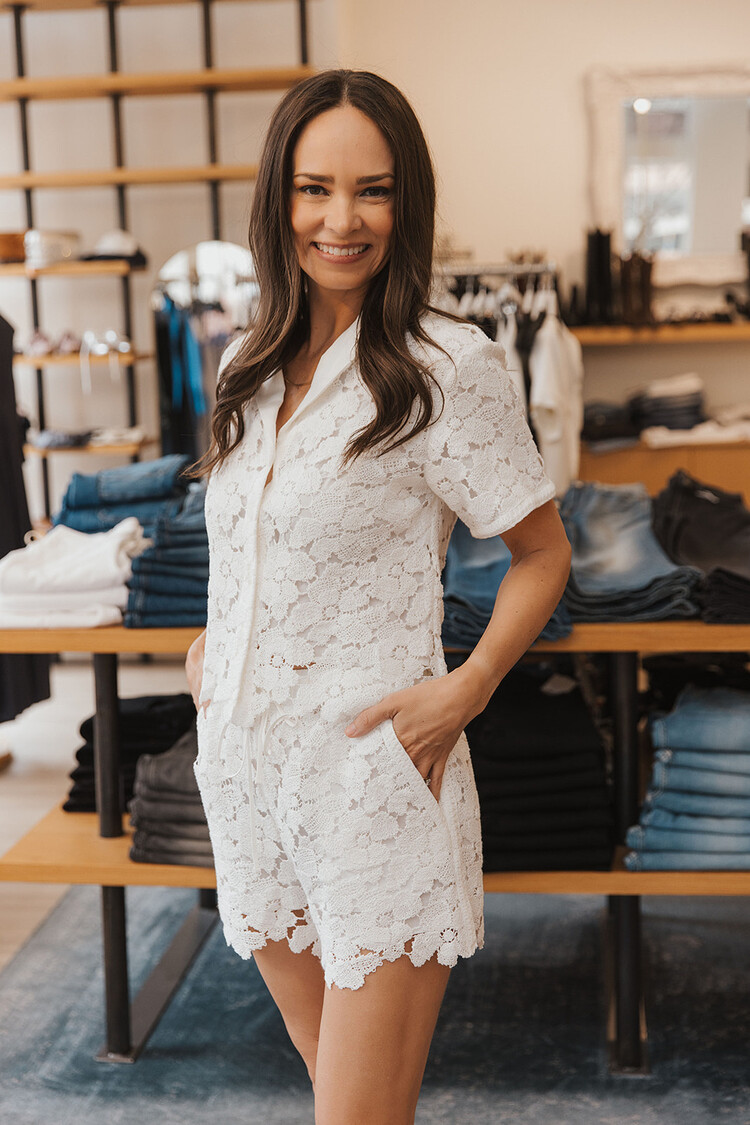 SIMKHAI  GLENN LACE CAMP SHIRT