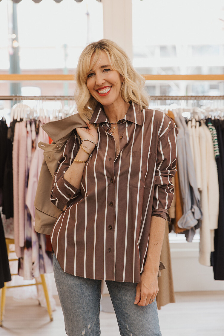 RAG & BONE CONNIE STRIPE SHIRT