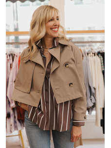 JAMIE CROPPED TRENCH