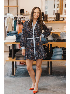 CINQ À SEPT MALVA LINEWORK FLORAL TIRZA DRESS