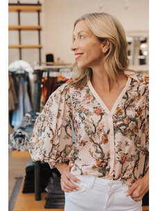 ALICE + OLIVIA CHARIS LS BLOUSE