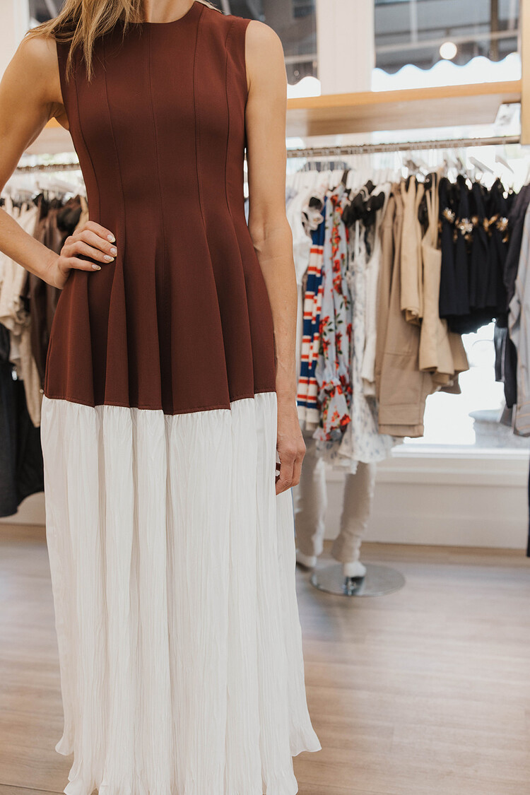SIMKHAI  RALEIGH S/L MIDI DRESS