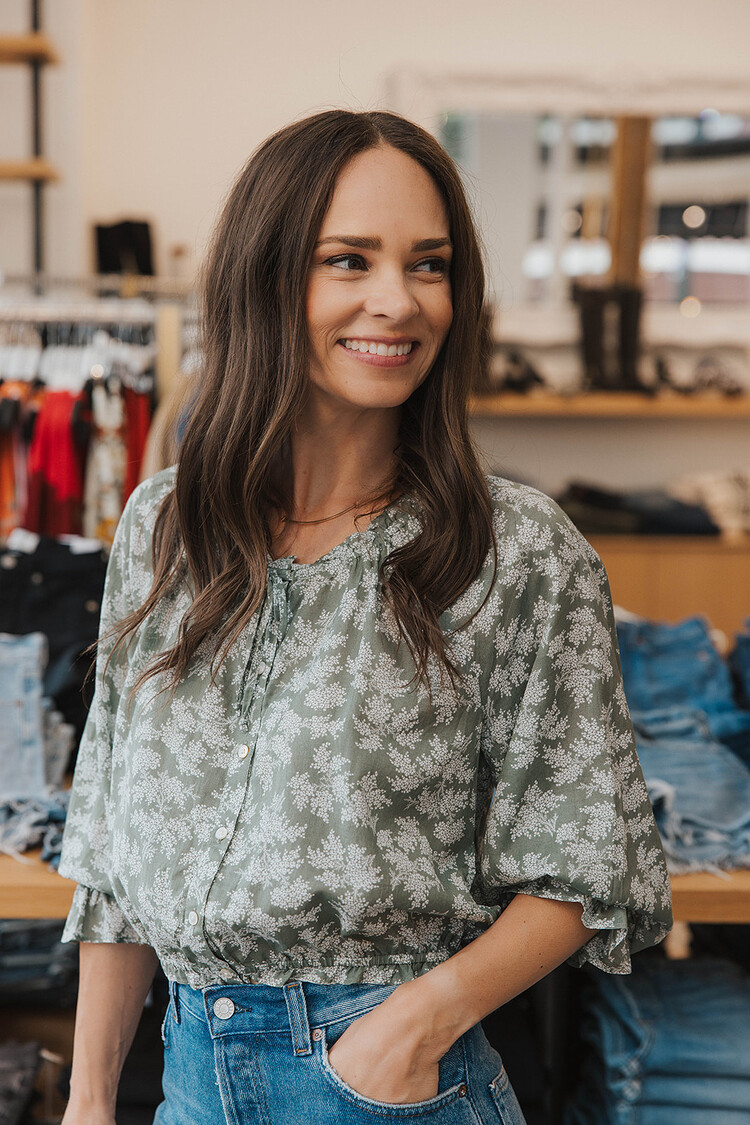 VERONICA BEARD WILLIAMSEN WOVEN TOP