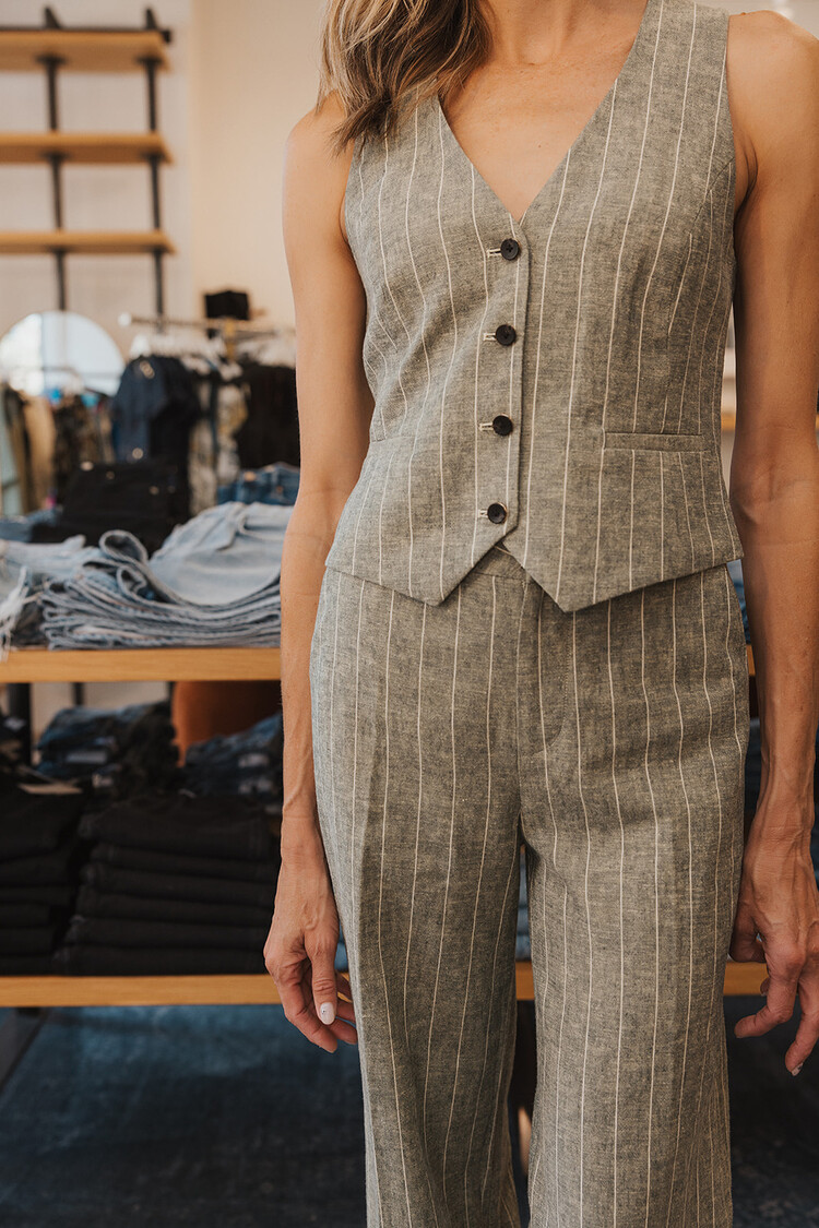 L'AGENCE DRINA VEST OLIVE GREEN