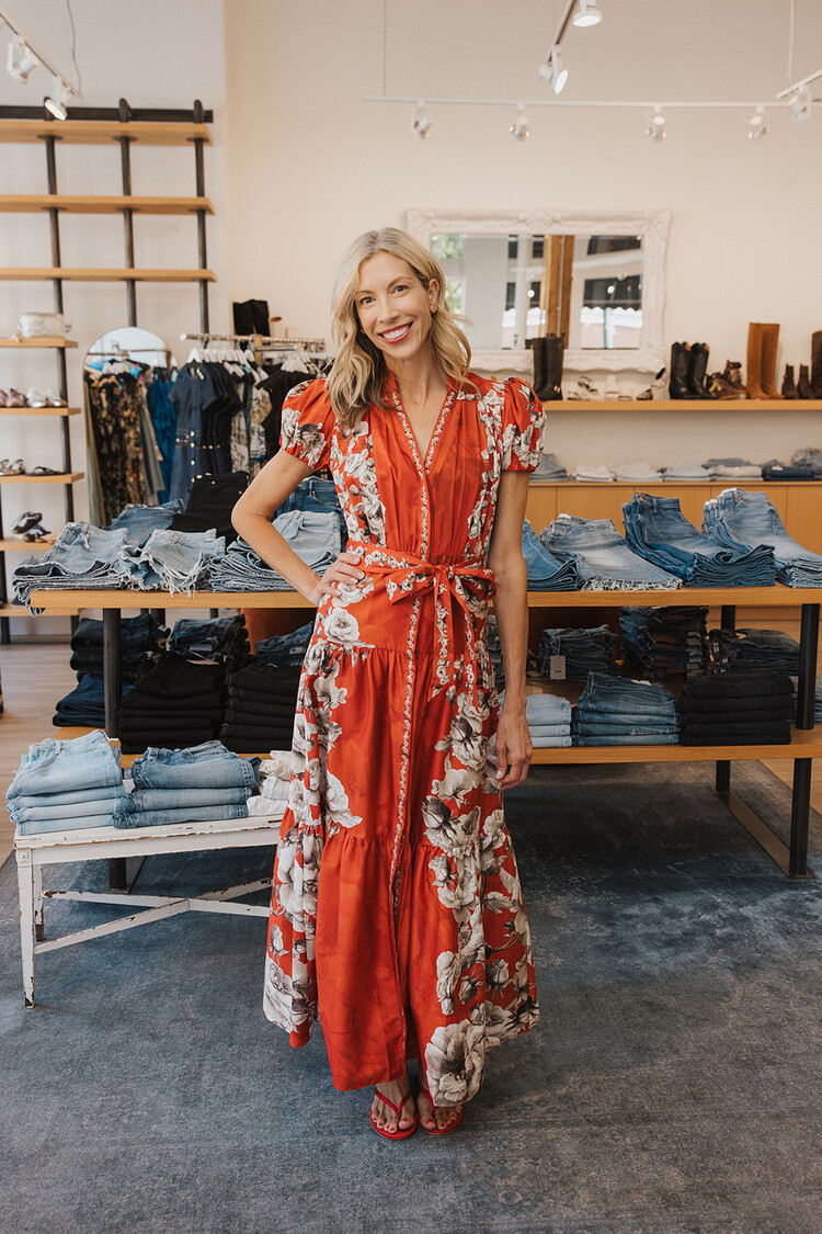 ALICE + OLIVIA ALICE + OLIVIA CORA MAXI SHIRT DRESS
