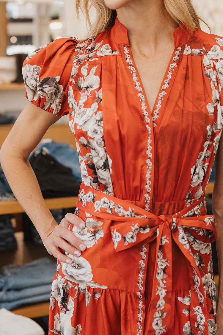 ALICE + OLIVIA ALICE + OLIVIA CORA MAXI SHIRT DRESS