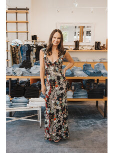 ALICE + OLIVIA ALICE + OLIVIA GEMMA BUTTON FRONT MAXI DRESS