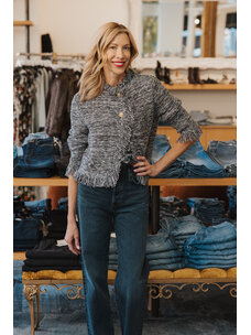 ALICE + OLIVIA JANET FRINGE CARDIGAN JACKET