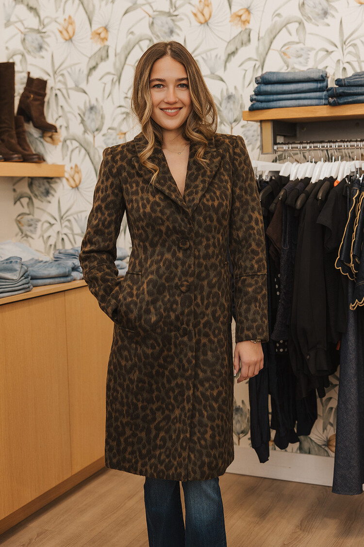 L'AGENCE L'AGENCE LANEY LEOPARD COAT