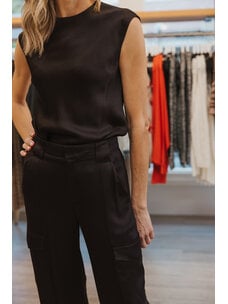 VINCE VINCE RELAXED CAP SLEEVE CREWNECK TOP