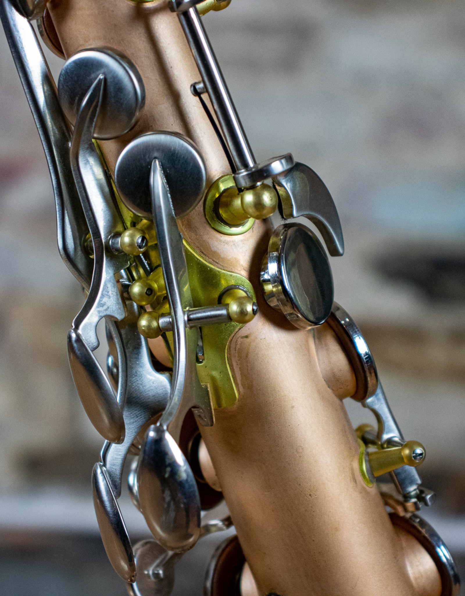 New York Signature Series Unlacquered Copper Alto Saxophone W/ Brushed Nickel Keywork