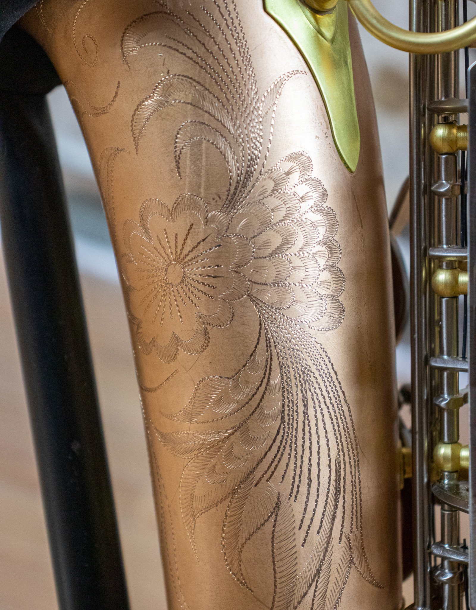 New York Signature Series Unlacquered Copper Alto Saxophone W/ Brushed Nickel Keywork