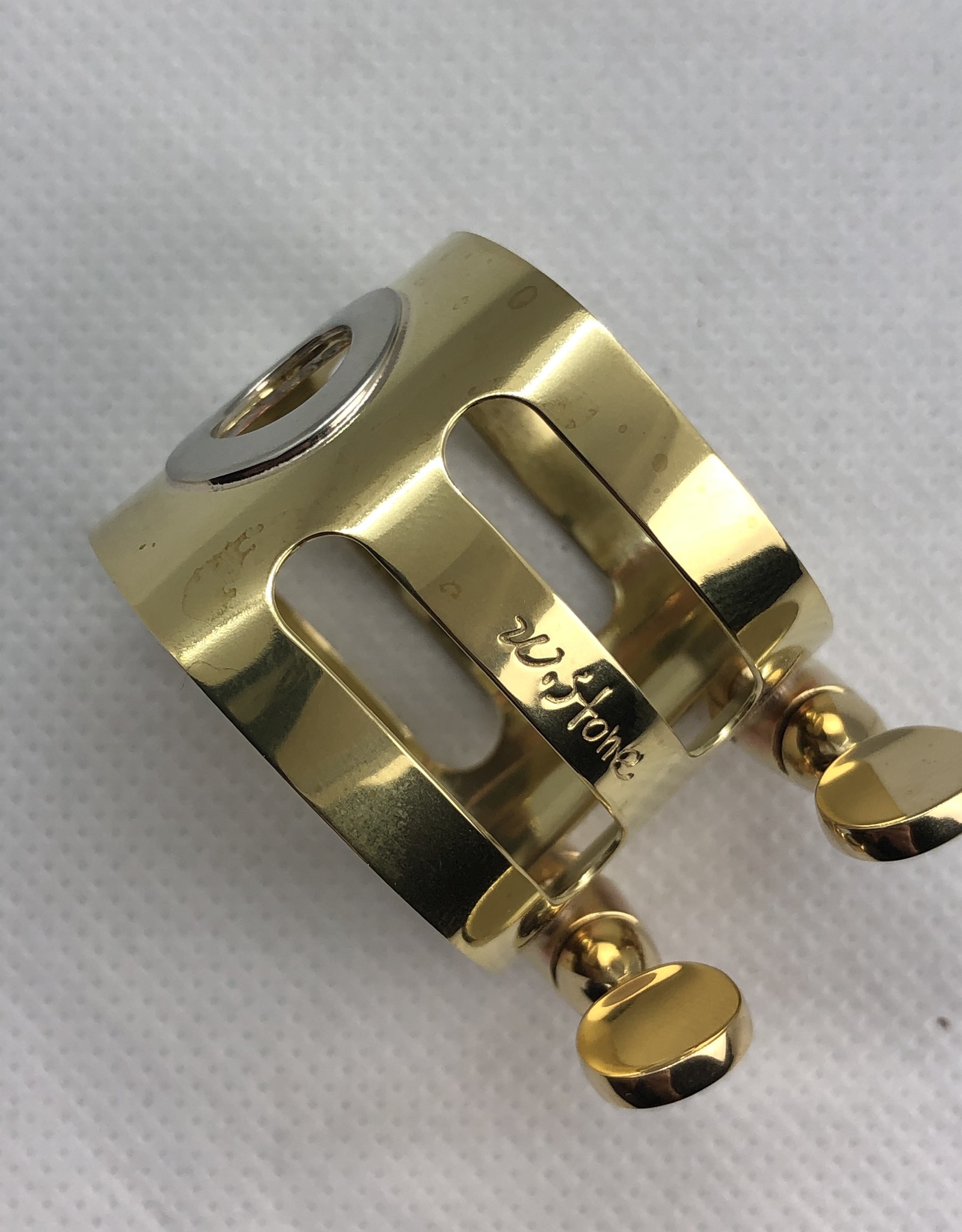 Ishimori Wood Stone Tenor Saxophone Metal Ligature for Selmer Rubber Mouthpiece Brass