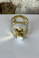 Ishimori Ishimori Wood Stone Gold Plate Tenor -  Classic 5 Ligature