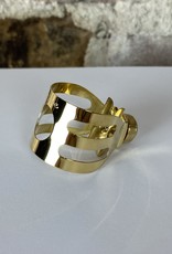 Ishimori Ishimori Wood Stone Gold Plate Tenor -  Classic 5 Ligature