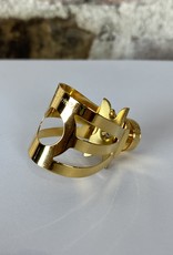 Ishimori Ishimori Wood Stone Tenor Sax Ligature Classic #7 Otto Link Metal Gold Plated