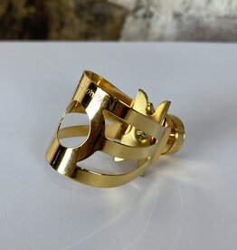 Ishimori Ishimori Wood Stone Tenor Sax Ligature Classic #7 Otto Link Metal Gold Plated