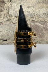 Ishimori Ishimori Wood stone Tenor Gold Plated Ligature - Small Rubber Mouthpieces