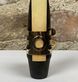 Ishimori Ishimori Wood Stone Bare Brass Alto - Rubber Selmer Ligature