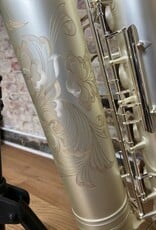 JL Woodwinds Artist Edition New York Signature Low A Baritone Saxophone  Bari Sax in Matte Silver Plated Finish Wow!