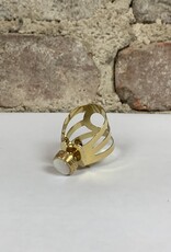 Ishimori Ishimori Wood Stone Bare Brass Tenor - Metal Otto Link (Classic 7) Ligature