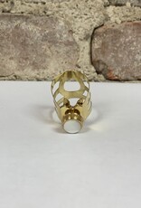 Ishimori Ishimori Wood Stone Bare Brass Tenor - Metal Otto Link (Classic 7) Ligature
