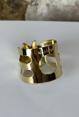 Ishimori Ishimori Wood Stone Gold Plate Tenor - Classic 6 Ligature