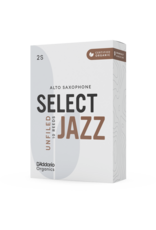D'Addario NEW D'Addario Organics Select Jazz Unfiled Alto Reeds Box of 10