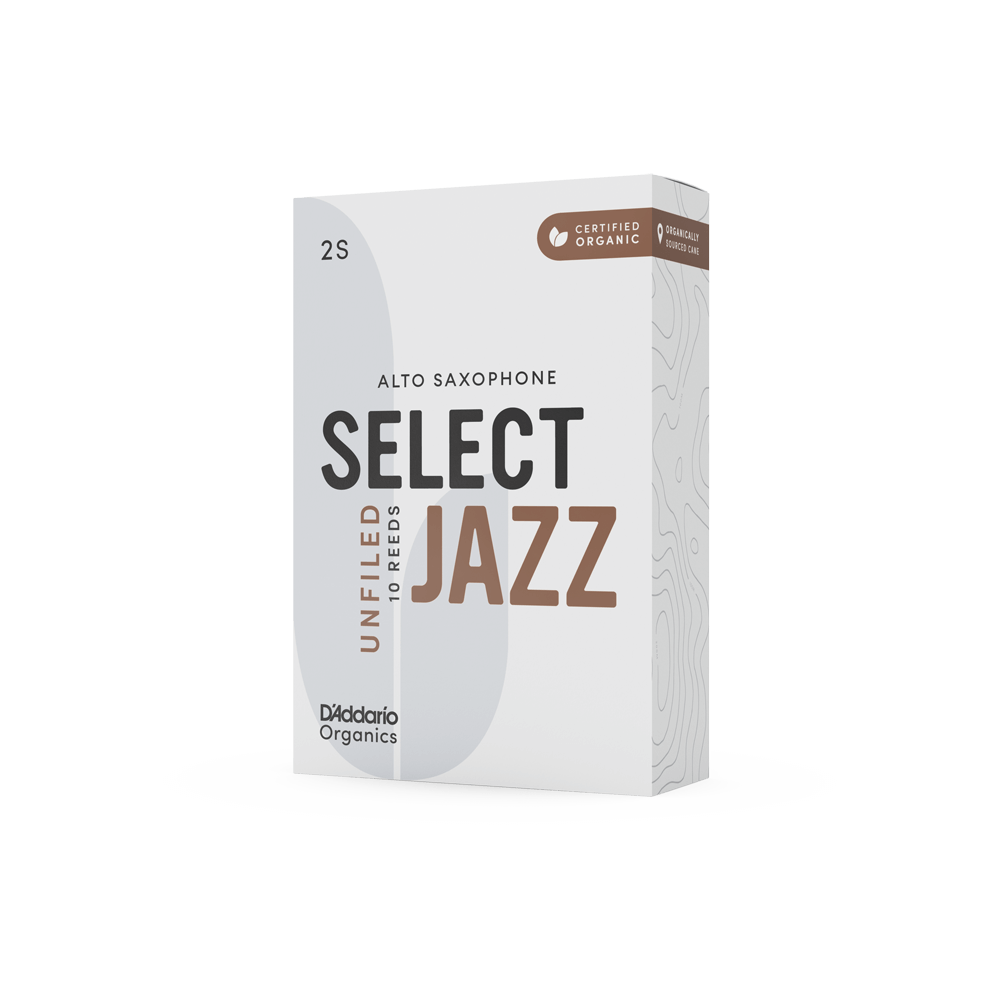 NEW D'Addario Organics Select Jazz Unfiled Alto Reeds Box of 10