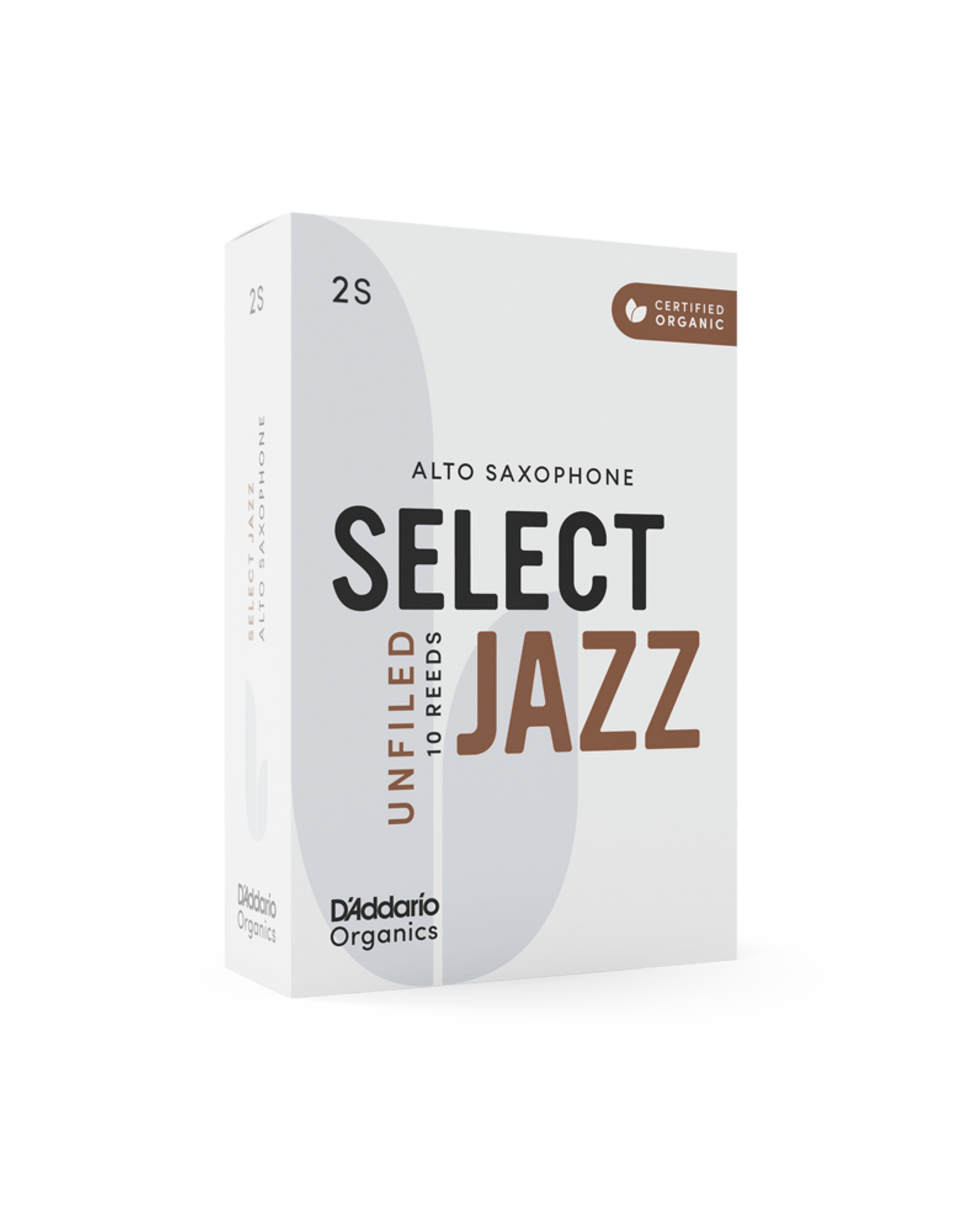 NEW D'Addario Organics Select Jazz Unfiled Alto Reeds Box of 10
