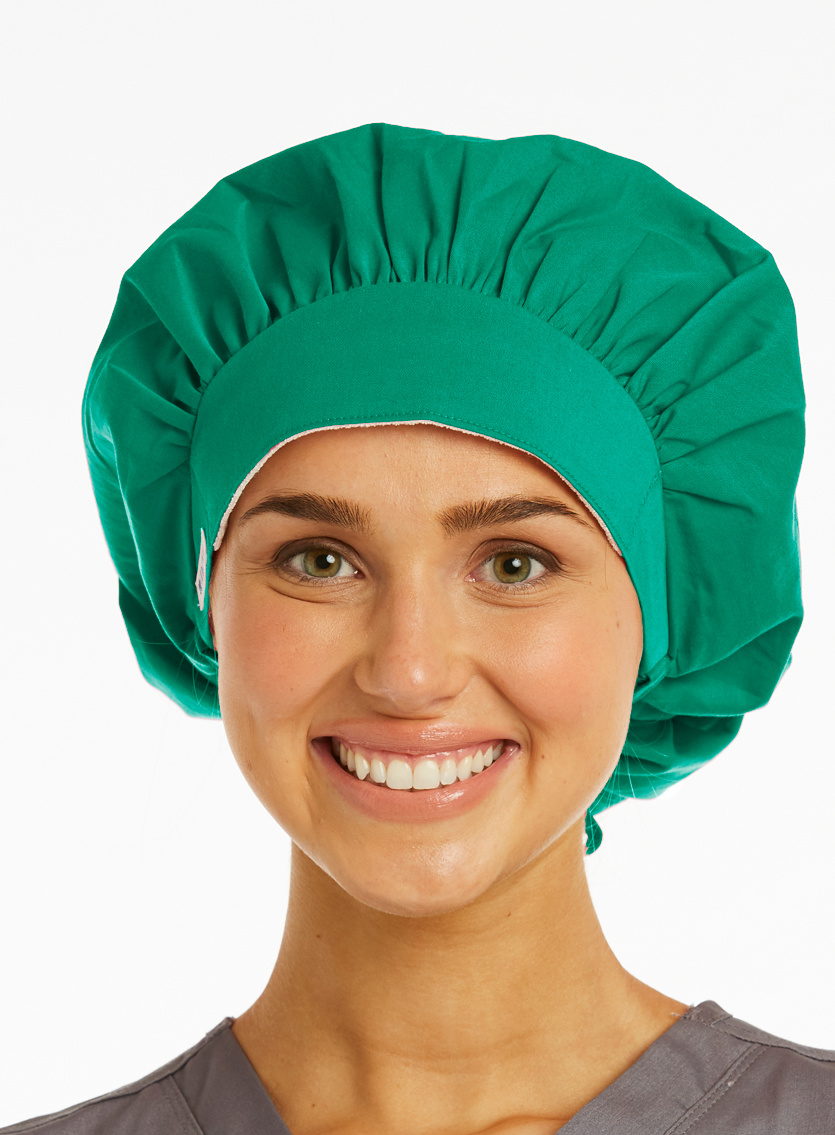 Sea Green Ladies' Bouffant Scrub Hats