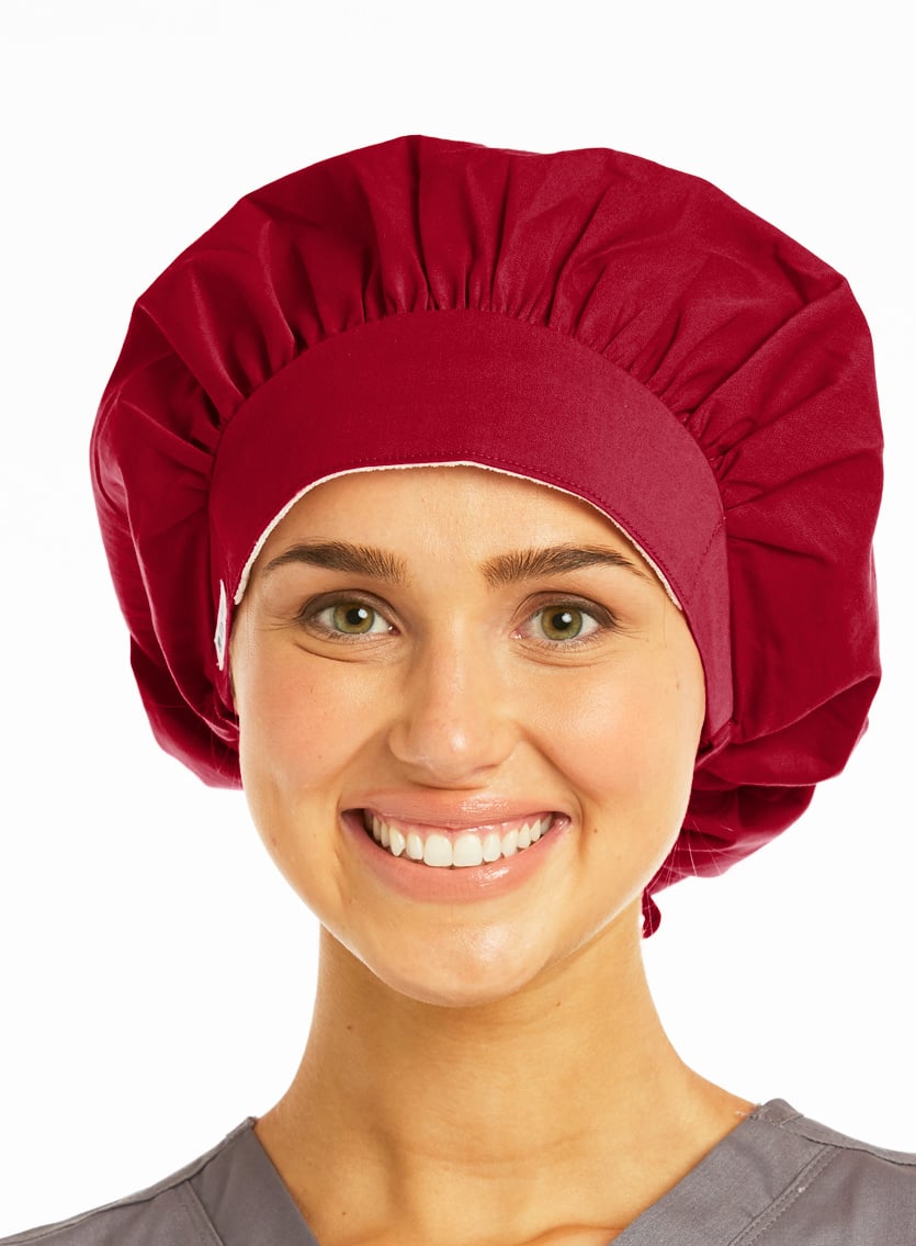 Raspberry Ladies' Bouffant Scrub Hats