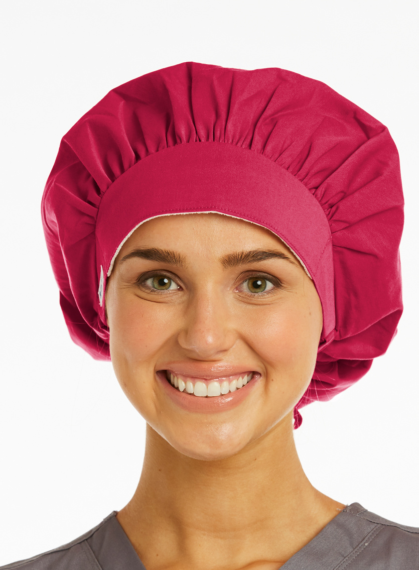 Rose Pink Ladies' Bouffant Scrub Hats