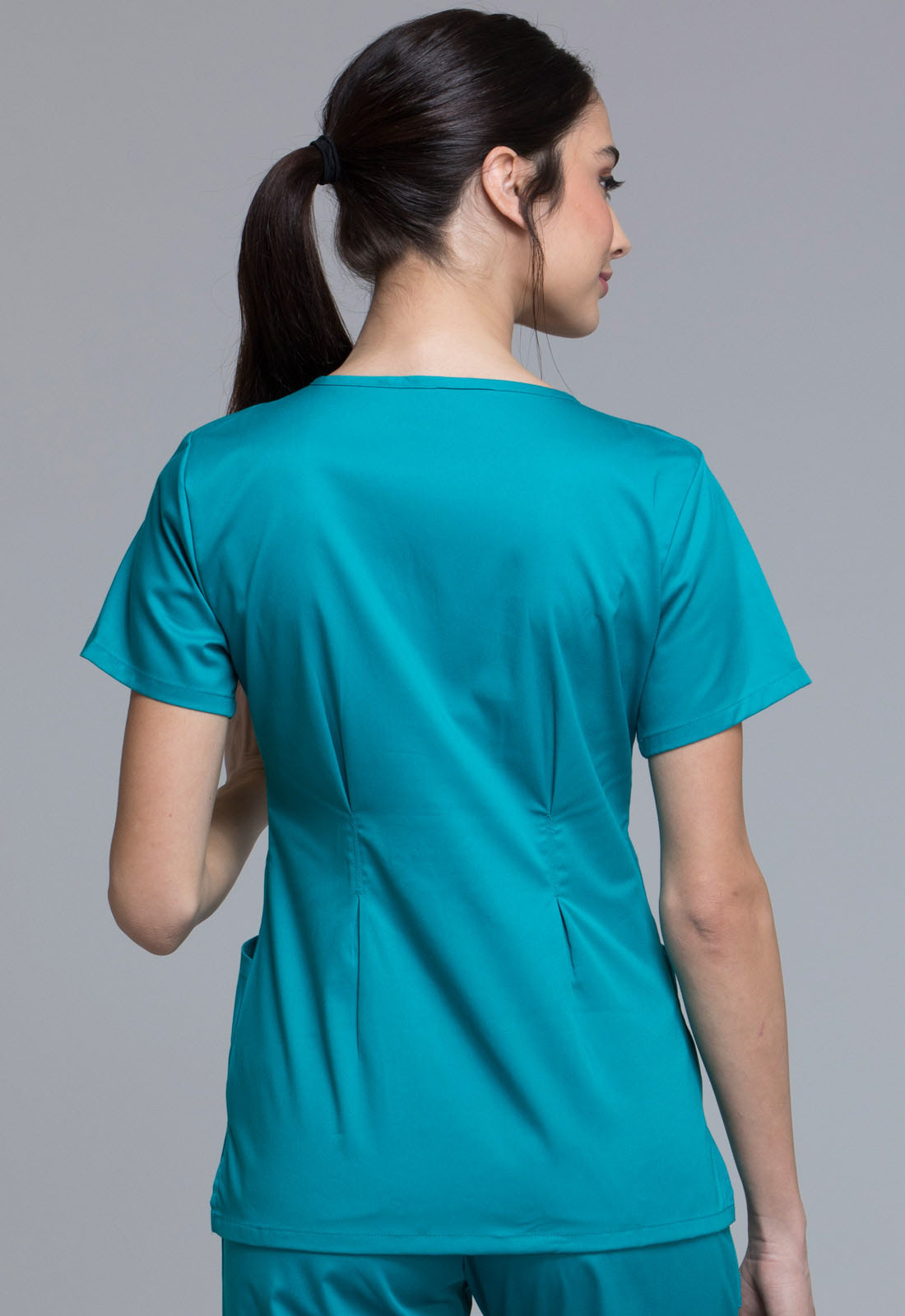 CHEROKEE Teal Crossover V-Neck Top 1999