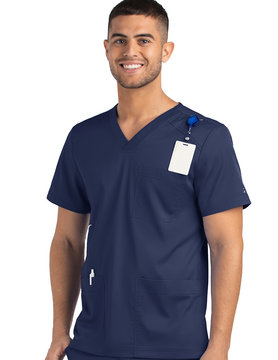 Matrix Men's Matrix Navy Blue Men's 3-Pocket V-Neck Scrub Top 5502