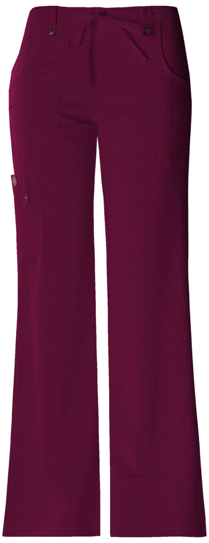 DICKIES Wine Midrise Drawstring Women's Cargo Pants 82011